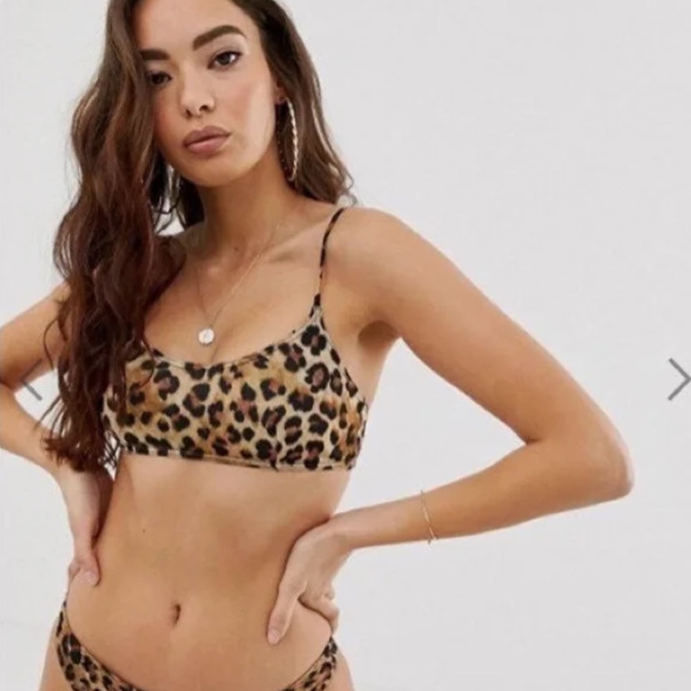 ASOS swim leopard cheetah bikini set